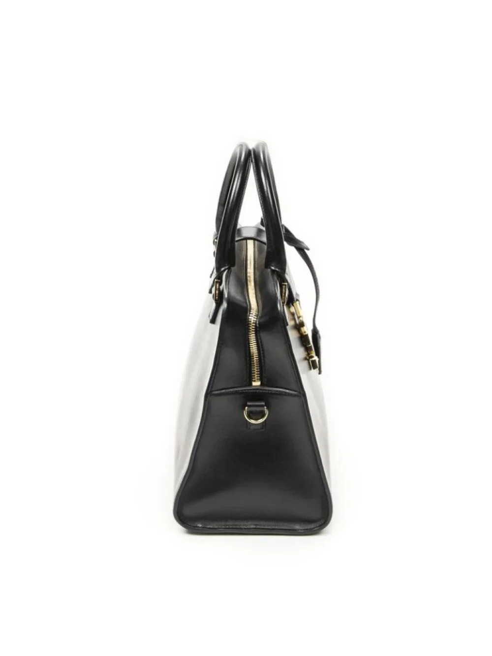 ★SOLD★ Saint Laurent Yves Small Monogram Cabas Black Small Scarf Skin Leather - Picture 4 of 10